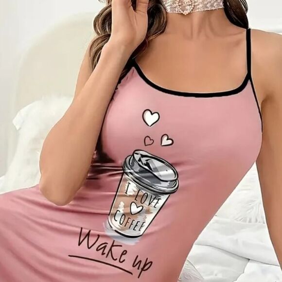 Pajama Dress for Sleeping Backless with Round Neck, Nightwear - Picture 6 of 10